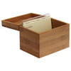 Oceanstar Bamboo Recipe Box With Divider