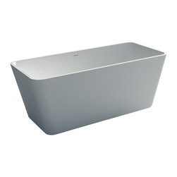 ADM Bathroom Design - ADM Rectangular Freestanding Bathtub, White, 58.3" - Bathtubs