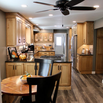 Quad Cities Kitchen Remodel with Great Storage and Maple Cabinets