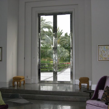 Glass and Metal Stairs