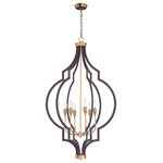 Maxim Lighting - Maxim Lighting 20296OIAB Crest - Six Light Chandelier - Crest Six Light Chandelier Oil Rubbed Bronze/Antique BrassStately lanterns finished in Oil Rubbed Bronze with contrasting Antique Brass clusters provide a classic yet modern approach to lighting. Cast socket covers add an upscale element to this competitive collection.Canopy Included: TRUECanopy Diameter: 5 x 5 x 1Lumens: 3600Oil Rubbed Bronze/Antique Brass FinishStately lanterns finished in Oil Rubbed Bronze with contrasting Antique Brass clusters provide a classic yet modern approach to lighting. Cast socket covers add an upscale element to this competitive collection.   Canopy Included: TRUE / Canopy Diameter: 5 x 5 x 1Lumens: 3600. *Number of Bulbs: 6 *Wattage: 60W * BulbType: Candelabra Base *Bulb Included: No *UL Approved: Yes