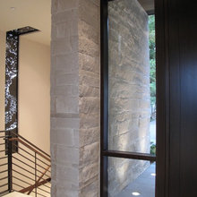 FRONT DOOR & STONE WALL