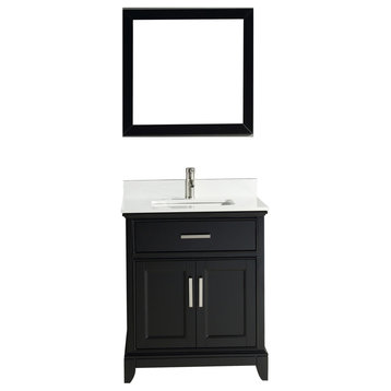 24" sl sink vanity set, phoenix stone top, soft closing doors, drawer, Espresso