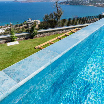 Blue Bead Porcelain Tiles - Bodrum,Mugla Villa