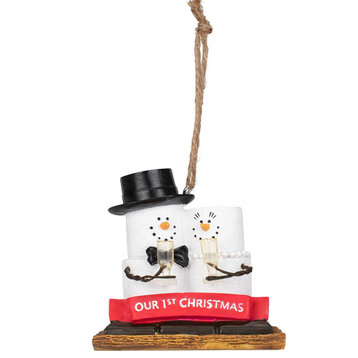 Ganz Smores Our 1St Xmas Snowman Plastic Christmas Ornament