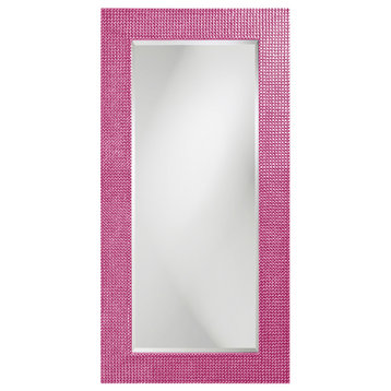 Lancelot Rectangular Mirror Custom Painted, Traditional, 30 X 60, Glossy Hot Pink