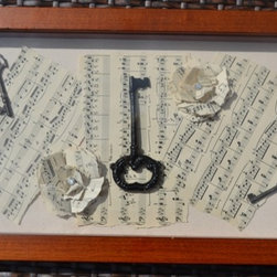 Unique Wall Decor - Key and Music Shadow Box - Picture Frames