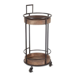 Brulee Wood and Metal Table - Bar Carts