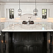 black and white kitchen