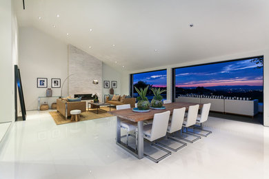 Inspiration for a contemporary living room remodel in Los Angeles