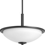 Progress Lighting - Progress Lighting 3-100W Medium Inv Pendant, Black - Three-light inverted pendant from the Replay Collection, smooth forms, linear details and a pleasingly elegant frame enhance a simplified modern look.: Finish