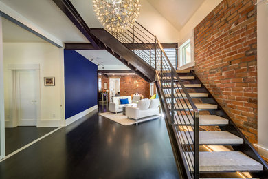 Example of a trendy staircase design in Denver