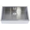 Yosemite Home Decor Undermount Stainless Steel Right Angle Single Bowl in Silver