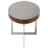 Oliver Side Table in White / Chrome