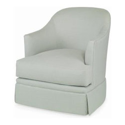 Carina Skirted Swivel Chair - Armchairs And Accent Chairs