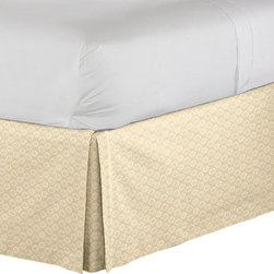 Tan & White Tailored Bedskirt - Bedskirts