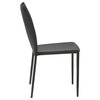 The Dubai Stacking Side Chair, Leather, Set of 2, Black