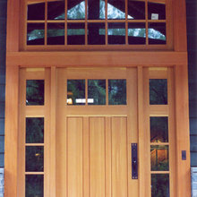 front door with sidelights