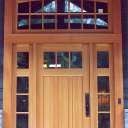 Custom Entry Door with Sidelights and Transom - Front Doors