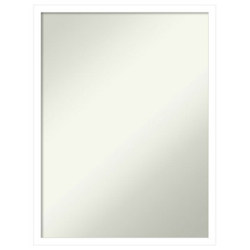 Svelte White Non-Beveled Wood Wall Mirror - 19.5 x 25.5 in.