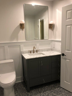 scones spacing vanity mirror bathroom