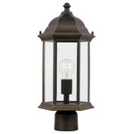 Sea Gull Lighting - Sea Gull Lighting 8238651-71 Sevier - 1 Light Medium Outdoor Post Lantern - The Sevier outdoor collection by Sea Gull LightingSevier 1 Light Mediu Antique Bronze Satin *UL: Suitable for wet locations Energy Star Qualified: n/a ADA Certified: n/a  *Number of Lights: Lamp: 1-*Wattage:100w A19 Medium Base bulb(s) *Bulb Included:No *Bulb Type:A19 Medium Base *Finish Type:Antique Bronze