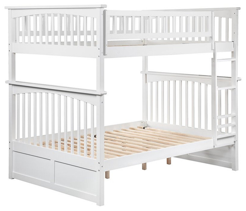 AFI Columbia Twin Over Twin Solid Wood Bunk Bed with USB Charger in ...