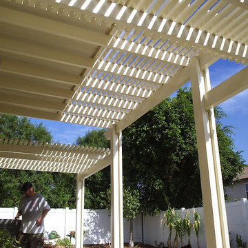 Attached Aluminum Lattice Cover