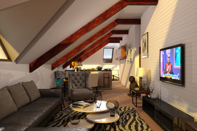 Mid-sized 1950s home design photo in Other