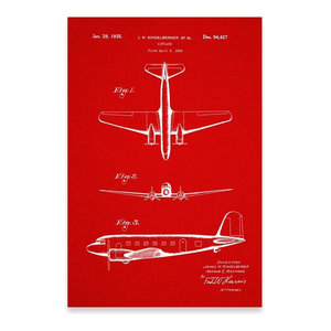 Douglas DC-2 Airplane Poster Print Passenger Plane Aviation Gifts Pilot Gift