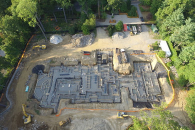 Inspiration for a huge transitional underground basement remodel in New York