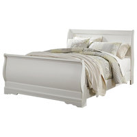 Anarasia Queen Sleigh Bed, White B129Q