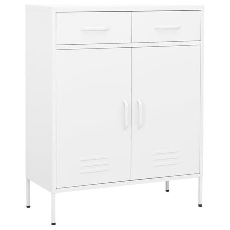 Storage Cabinet White 31.5x13.8x40 Steel