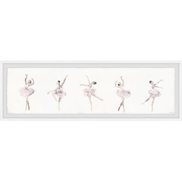 "Ballet Step by Step" Framed Painting Print, 30x10
