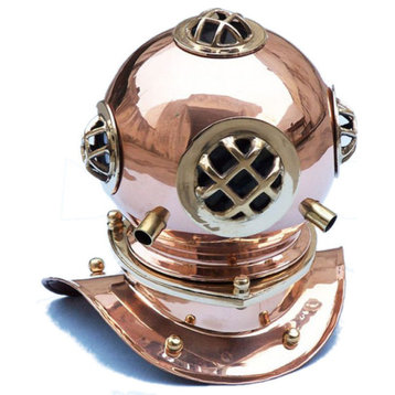 Copper Divers Helmet, Antique, 9"