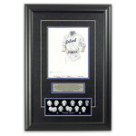 Heritage Sports Art - Original Art of the MLB 1931 Detroit Tigers Uniform - This beautifully framed piece features an original piece of watercolor artwork glass-framed in an attractive two inch wide black resin frame with a double mat. The outer dimensions of the framed piece are approximately 17" wide x 24.5" high, although the exact size will vary according to the size of the original piece of art. At the core of the framed piece is the actual piece of original artwork as painted by the artist on textured 100% rag, water-marked watercolor paper. In many cases the original artwork has handwritten notes in pencil from the artist. Simply put, this is beautiful, one-of-a-kind artwork. The outer mat is a rich textured black acid-free mat with a decorative inset white v-groove, while the inner mat is a complimentary colored acid-free mat reflecting one of the team's primary colors. The image of this framed piece shows the mat color that we use (Medium Blue). Beneath the artwork is a silver plate with black text describing the original artwork. The text for this piece will read: This original, one-of-a-kind watercolor painting of the 1931 Detroit Tigers uniform is the original artwork that was used in the creation of this Detroit Tigers uniform evolution print and tens of thousands of other Detroit Tigers products that have been sold across North America. This original piece of art was painted by artist Bill Band for Maple Leaf Productions Ltd. Beneath the silver plate is a 3" x 9" reproduction of a well known, best-selling print that celebrates the history of the team. The print beautifully illustrates the chronological evolution of the team's uniform and shows you how the original art was used in the creation of this print. If you look closely, you will see that the print features the actual artwork being offered for sale. The piece is framed with an extremely high quality framing glass. We have used this glass style for many years with excellent results. We package every piece very carefully in a double layer of bubble wrap and a rigid double-wall cardboard package to avoid breakage at any point during the shipping process, but if damage does occur, we will gladly repair, replace or refund. Please note that all of our products come with a 90 day 100% satisfaction guarantee. Each framed piece also comes with a two page letter signed by Scott Sillcox describing the history behind the art. If there was an extra-special story about your piece of art, that story will be included in the letter. When you receive your framed piece, you should find the letter lightly attached to the front of the framed piece. If you have any questions, at any time, about the actual artwork or about any of the artist's handwritten notes on the artwork, I would love to tell you about them. After placing your order, please click the "Contact Seller" button to message me and I will tell you everything I can about your original piece of art. The artists and I spent well over ten years of our lives creating these pieces of original artwork, and in many cases there are stories I can tell you about your actual piece of artwork that might add an extra element of interest in your one-of-a-kind purchase.
