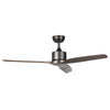 Turbine Wooden Ceiling Fan With Remote Control, 52"