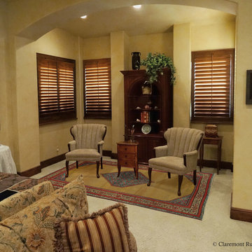 Bakshaish Camelhair Rug Creates Captivating, Contemplative Master Sitting Area