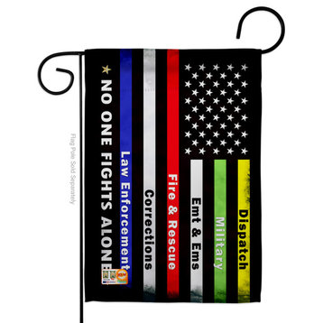 No One Fights Alone Garden Flag Double-Sided 13x18.5