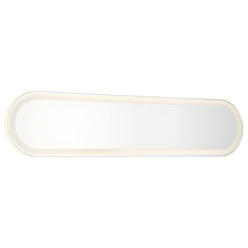 Minka Lavery 6119-2 30" x 7" Oval LED Vanity Mirror - White