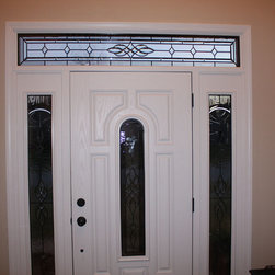 Front Door with White Interior and Sidelite Windows - Front Doors