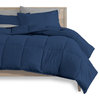 Bare Home 7-Piece Queen, King & Cal King Bed-in-a-Bag, Dark Blue, Light Gray, Qu