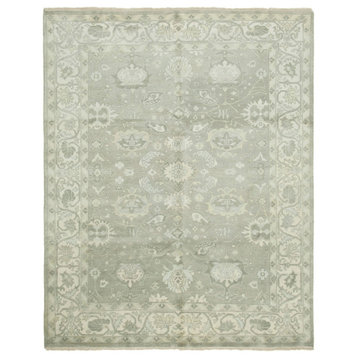 Rug N Carpet - Hand-Knotted Oriental 8' 0" x 10' 0" Decorative Beige Oushak Rug