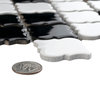 Hudson Tangier Black and White Mimos Porcelain Floor and Wall Tile