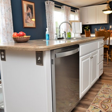 Lake Village, IN. Haas Lifestyle. Open Concept White Kitchen