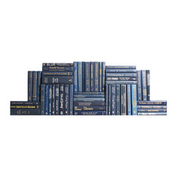 Booth & Williams - Modern Book Wall Set, Navy, Set of 50 - Books