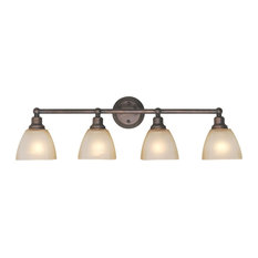 50 Most Por Bathroom Vanity Lights With A Stained Gl Shade Craftmade Bradley 4 Light Vanity Bronze Tea Stained Gl