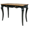 Consigned China Curve Simple Brown And Black Wood Consold Table Writing Desk