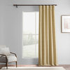 Faux Silk Jacquard Darkening Curtains 1 Panel, Metro Gold, 50w X 96l