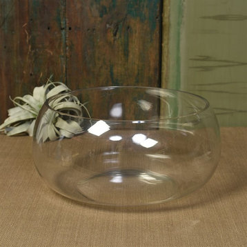 Large 16" Glass Vase Centerpiece Bowl | Display Serving Decorative Classic
